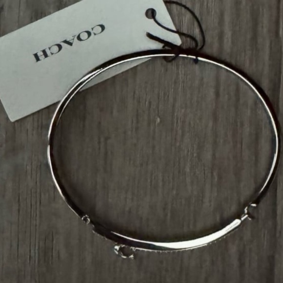 Coach Signature Pave Bar Hinged Bangle - Picture 2 of 6